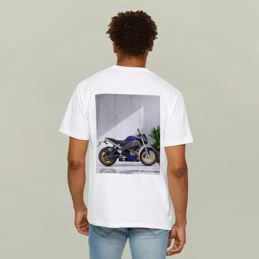 Buell Streetfighter Motorcycle Blue Marble Interior – T-Shirts