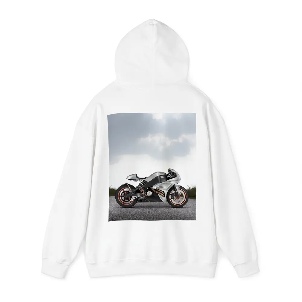 Silver Sport Bike Concept Dramatic Sky – Hoodies