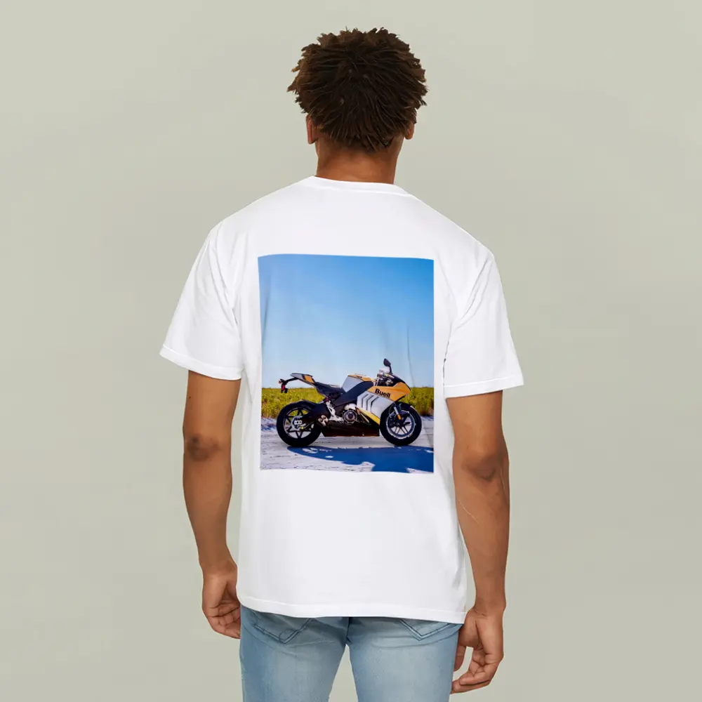 Buell Sport Bike Parked Sunny Open Field – T-Shirts