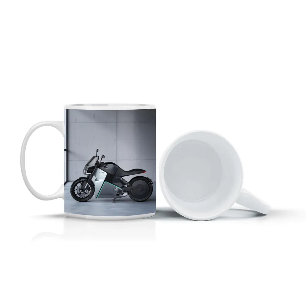 Fuell Electric Motorcycle Concrete Studio Setting – Mugs