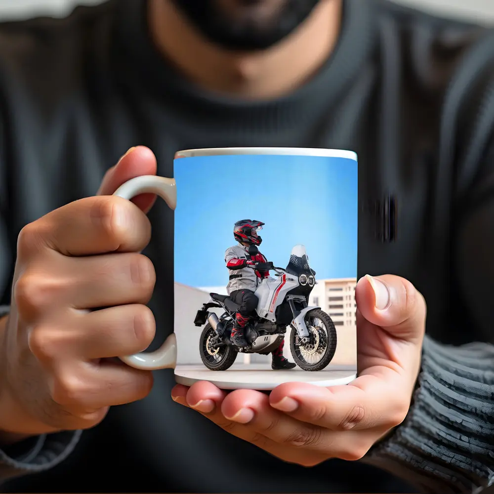 Ducati Desert Sled Rider Urban Rooftop – Mugs