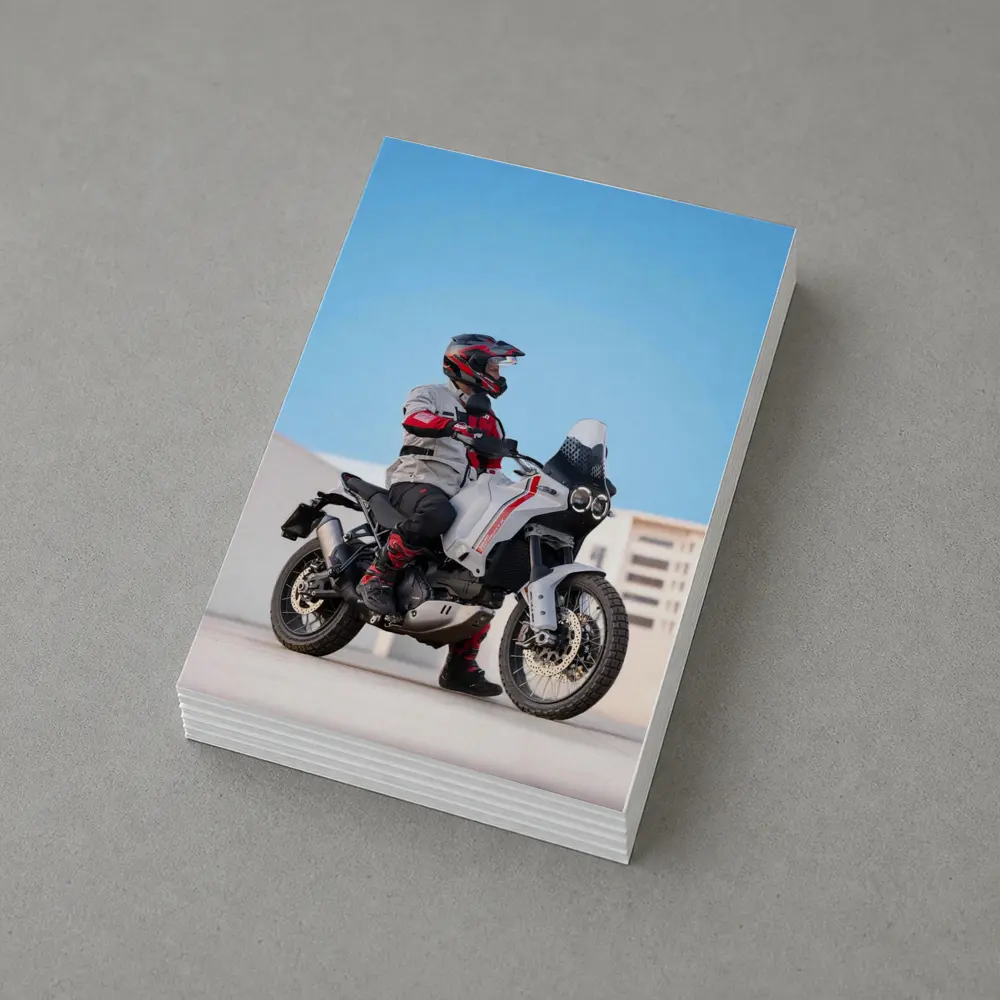 Ducati Desert Sled Rider Urban Rooftop – Postcards