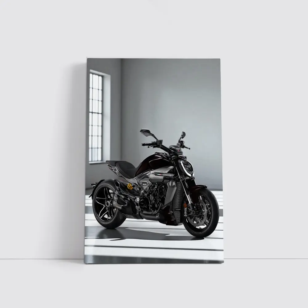 Ducati Diavel Motorcycle Dark Studio Setting – Wall Art