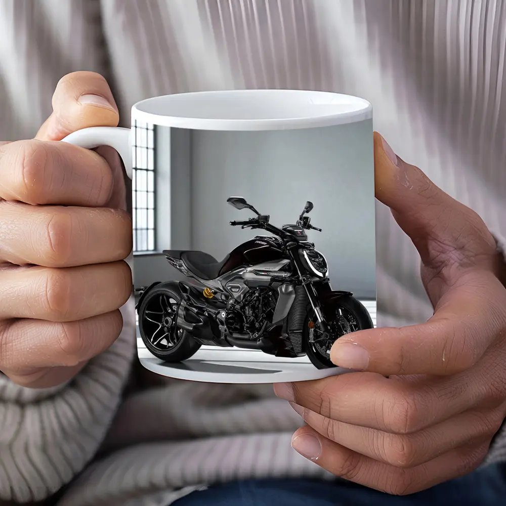 Ducati Diavel Motorcycle Dark Studio Setting – Mugs