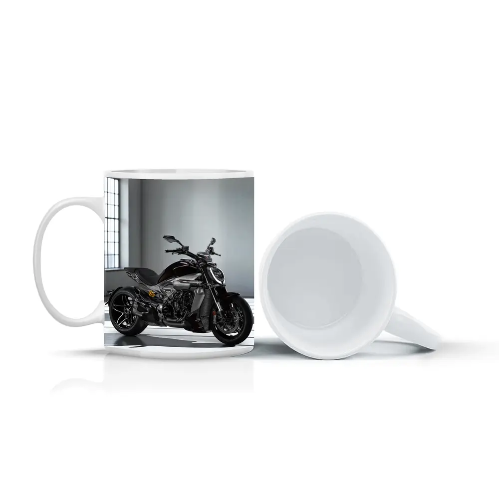 Ducati Diavel Motorcycle Dark Studio Setting – Mugs