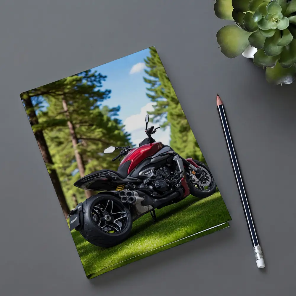 Ducati Diavel Red Motorcycle Green Park – Notebooks