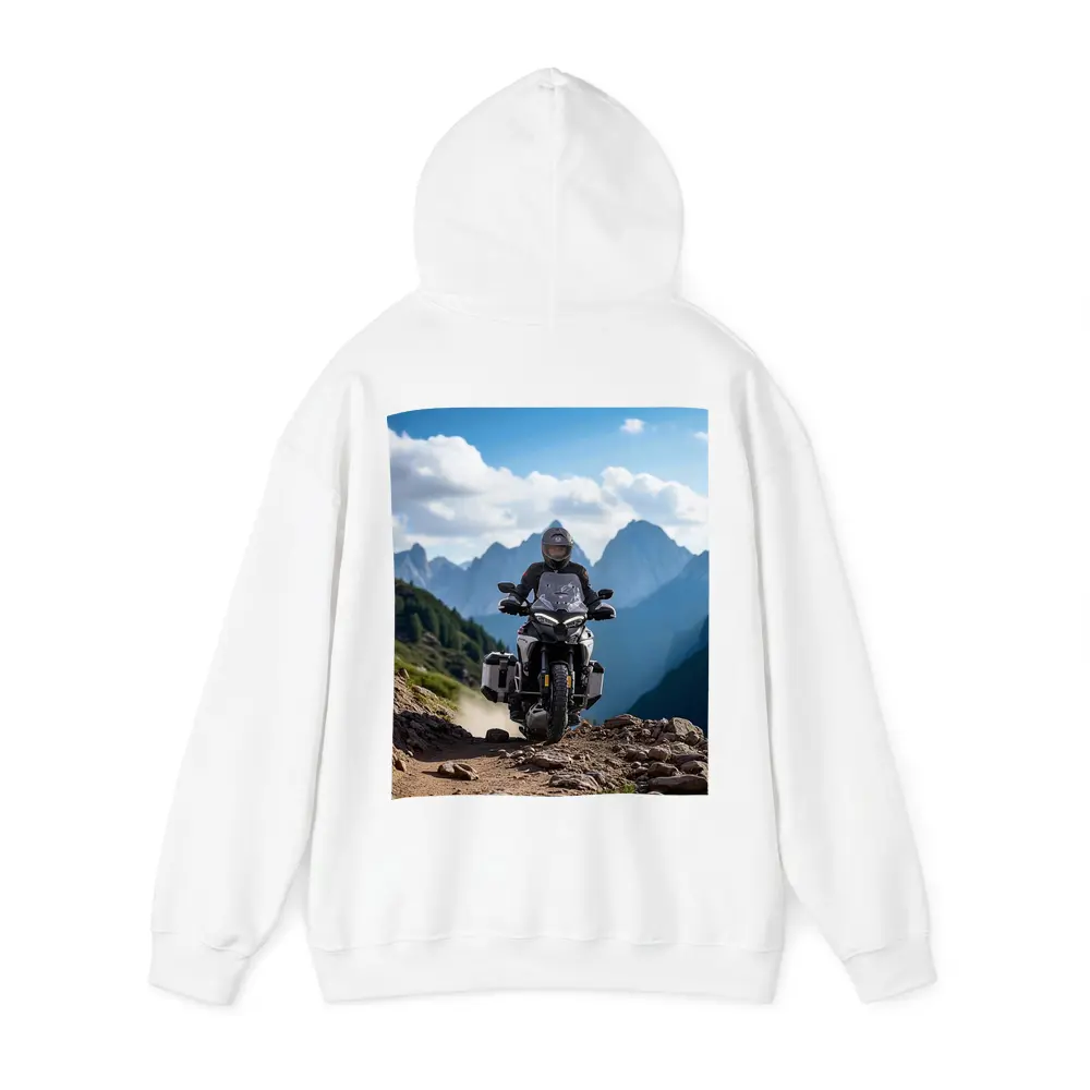 Adventure Motorcycle Rider Rocky Mountain Trail – Hoodies
