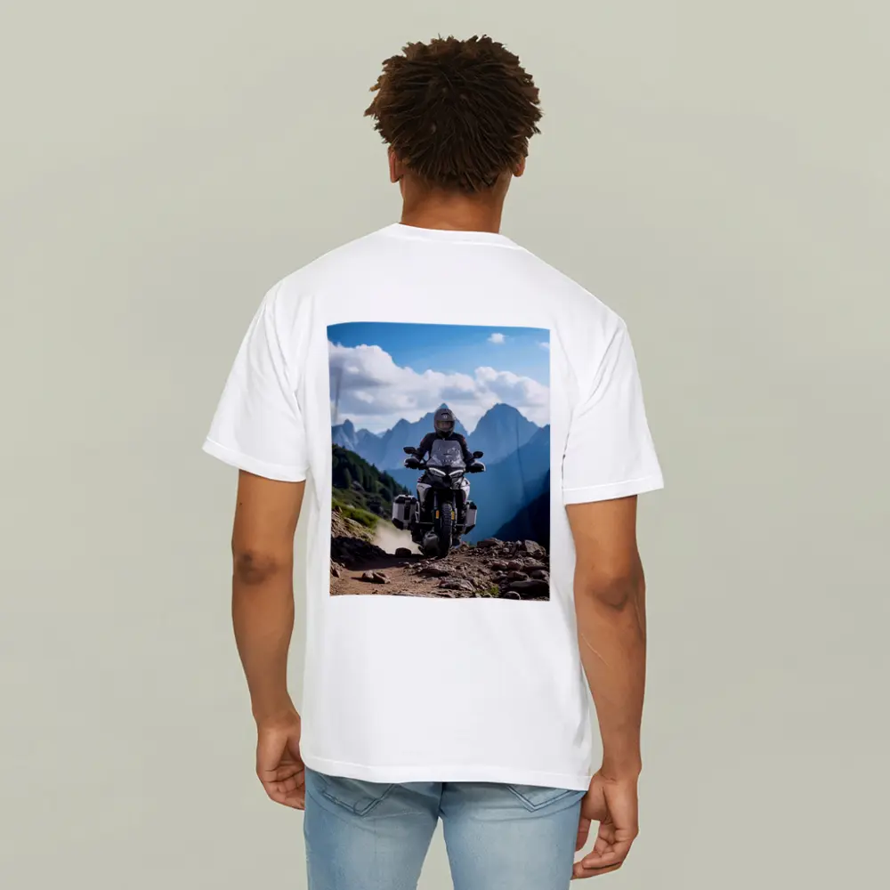 Adventure Motorcycle Rider Rocky Mountain Trail – T-Shirts