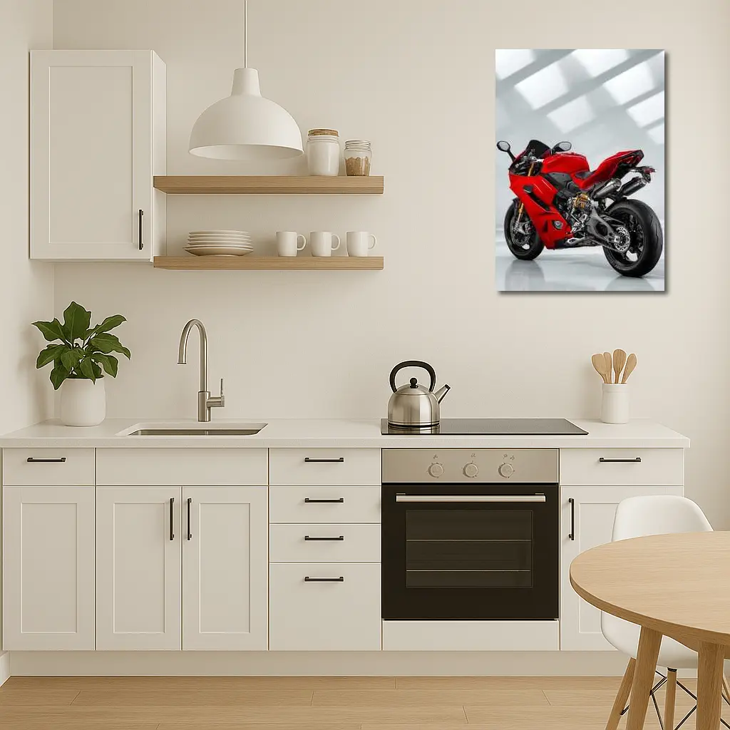 Red Ducati Panigale Superbike Studio Shot – Wall Art