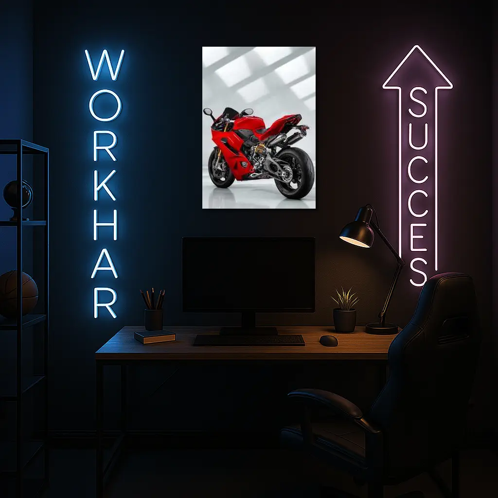 Red Ducati Panigale Superbike Studio Shot – Wall Art