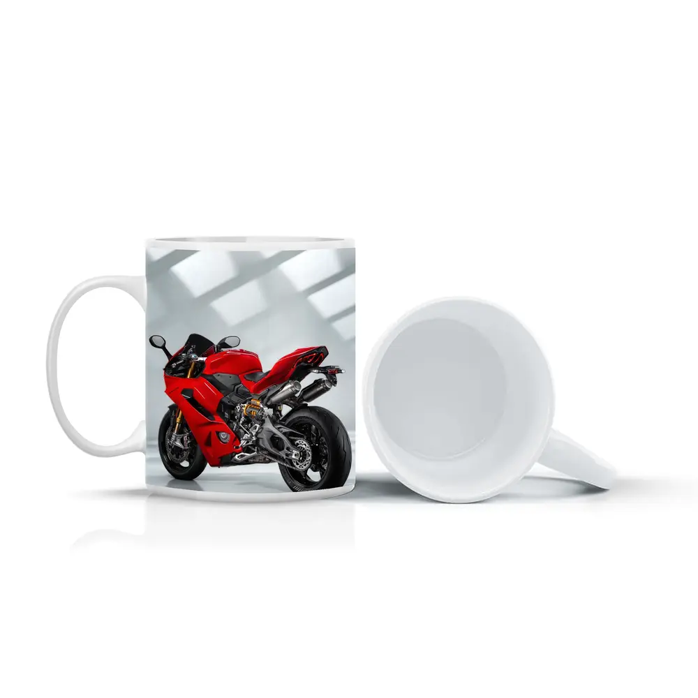 Red Ducati Panigale Superbike Studio Shot – Mugs