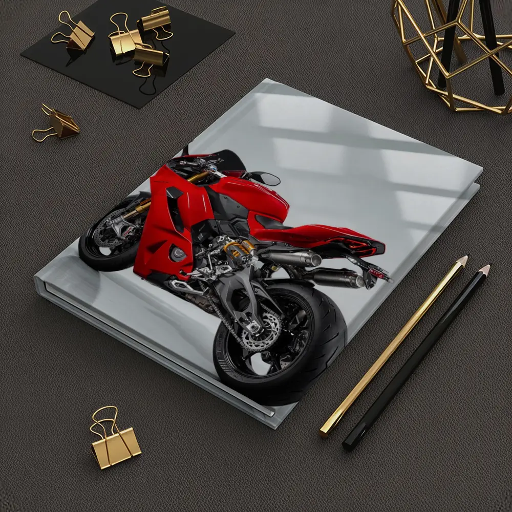 Red Ducati Panigale Superbike Studio Shot – Notebooks