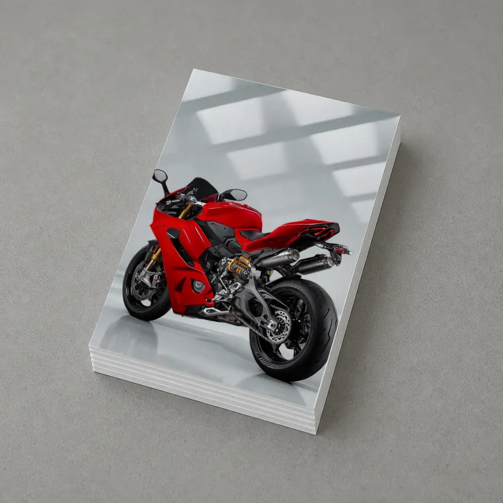 Red Ducati Panigale Superbike Studio Shot – Postcards
