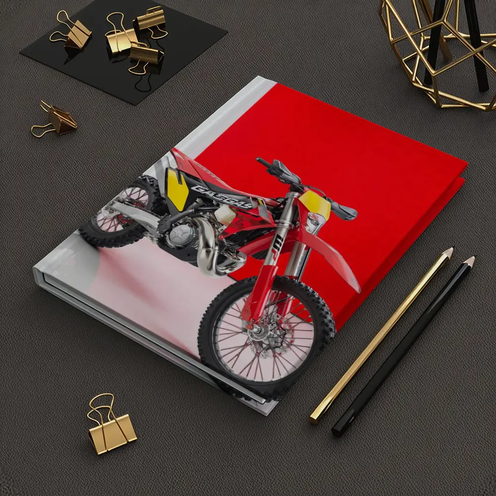 GASGAS Red Dirt Bike Against Red Background – Notebooks