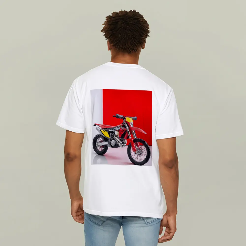 GASGAS Red Dirt Bike Against Red Background – T-Shirts