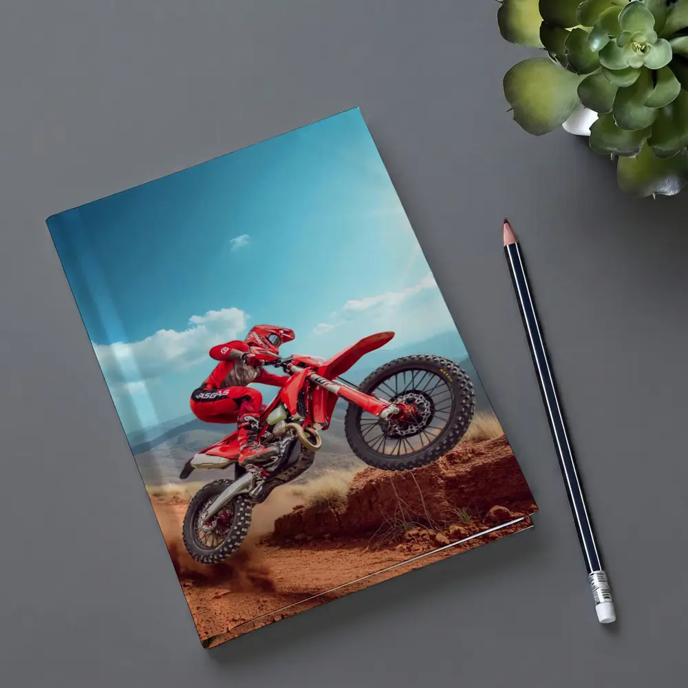 GASGAS Rider Jumping Red Desert Hills – Notebooks