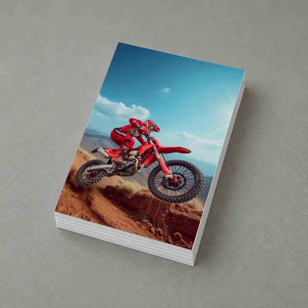 GASGAS Rider Jumping Red Desert Hills – Postcards