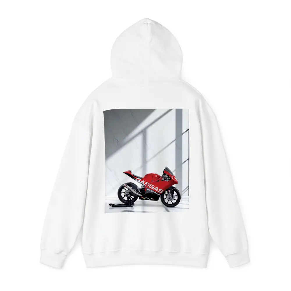 GasGas Red Race Motorcycle White Studio – Hoodies