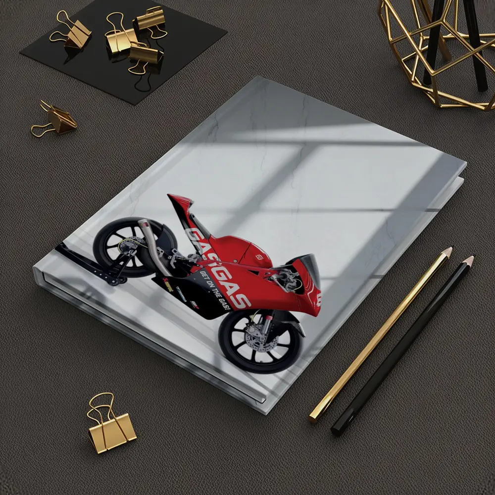 GasGas Red Race Motorcycle White Studio – Notebooks