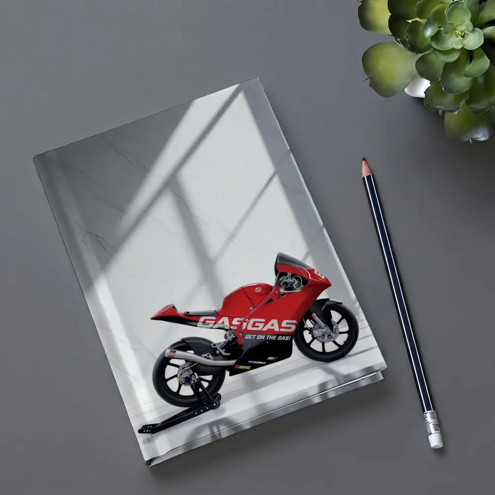 GasGas Red Race Motorcycle White Studio – Notebooks