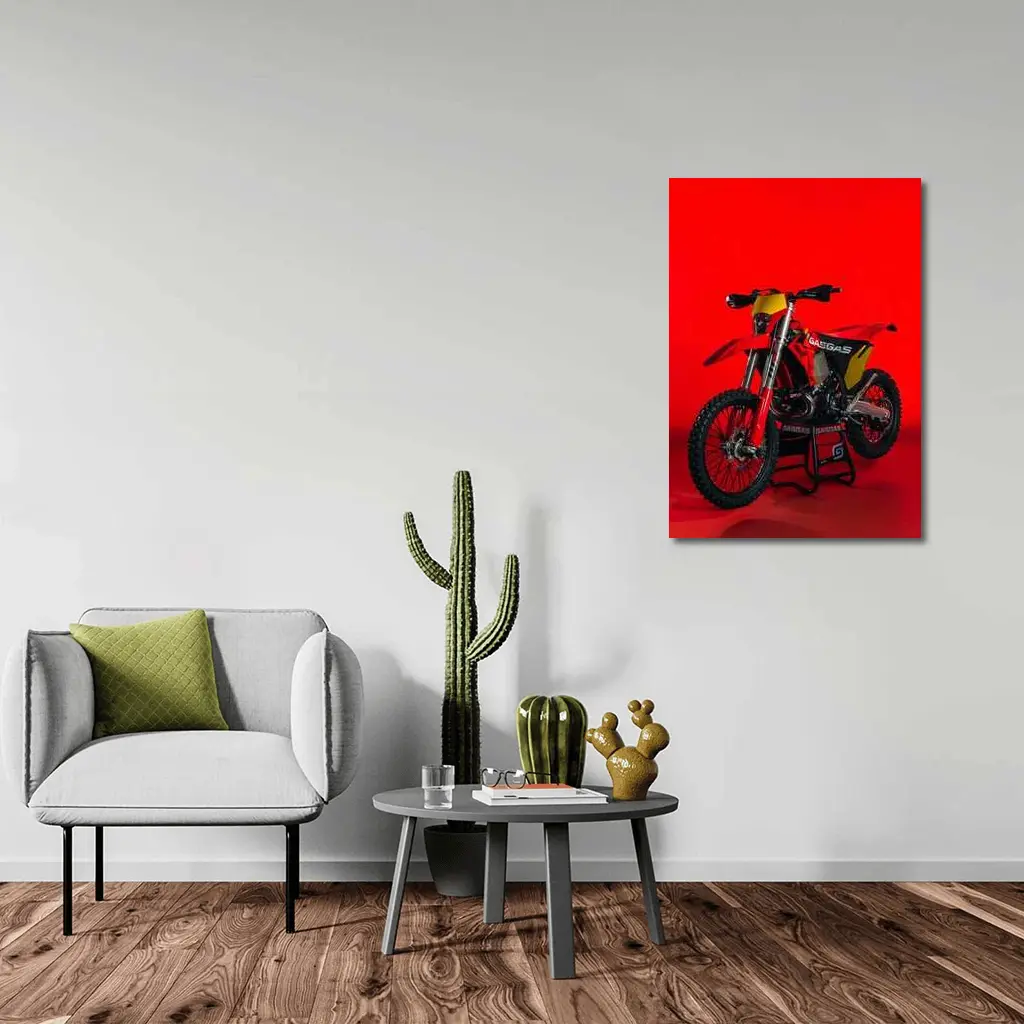 GASGAS Dirt Bike Red Studio Background – Wall Art
