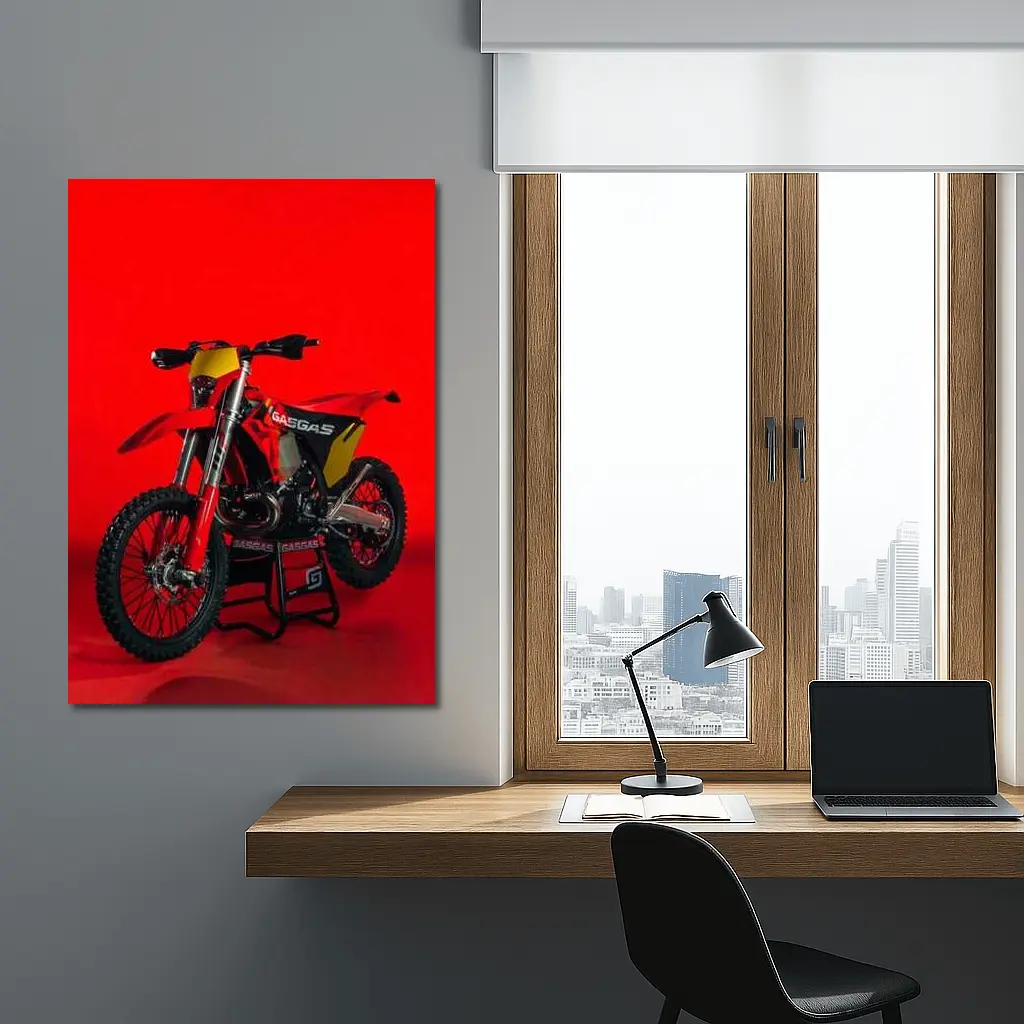 GASGAS Dirt Bike Red Studio Background – Wall Art