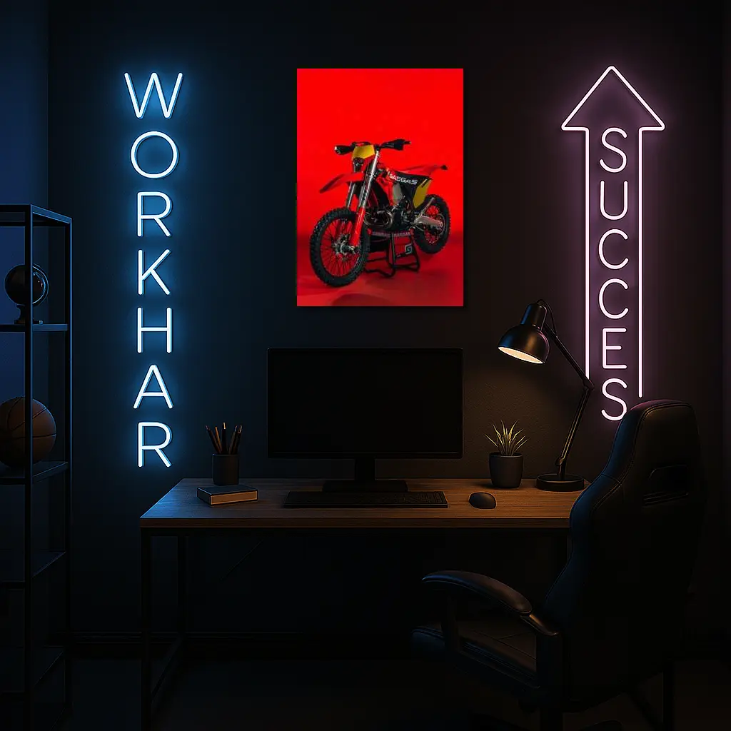 GASGAS Dirt Bike Red Studio Background – Wall Art