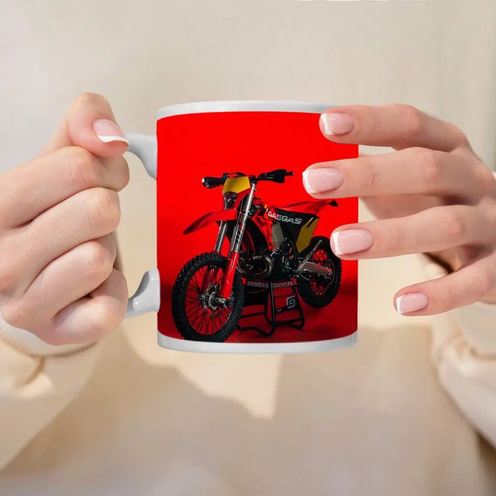 GASGAS Dirt Bike Red Studio Background – Mugs
