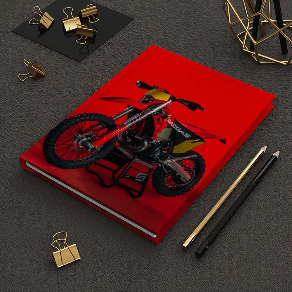 GASGAS Dirt Bike Red Studio Background – Notebooks