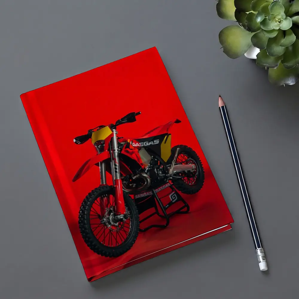 GASGAS Dirt Bike Red Studio Background – Notebooks