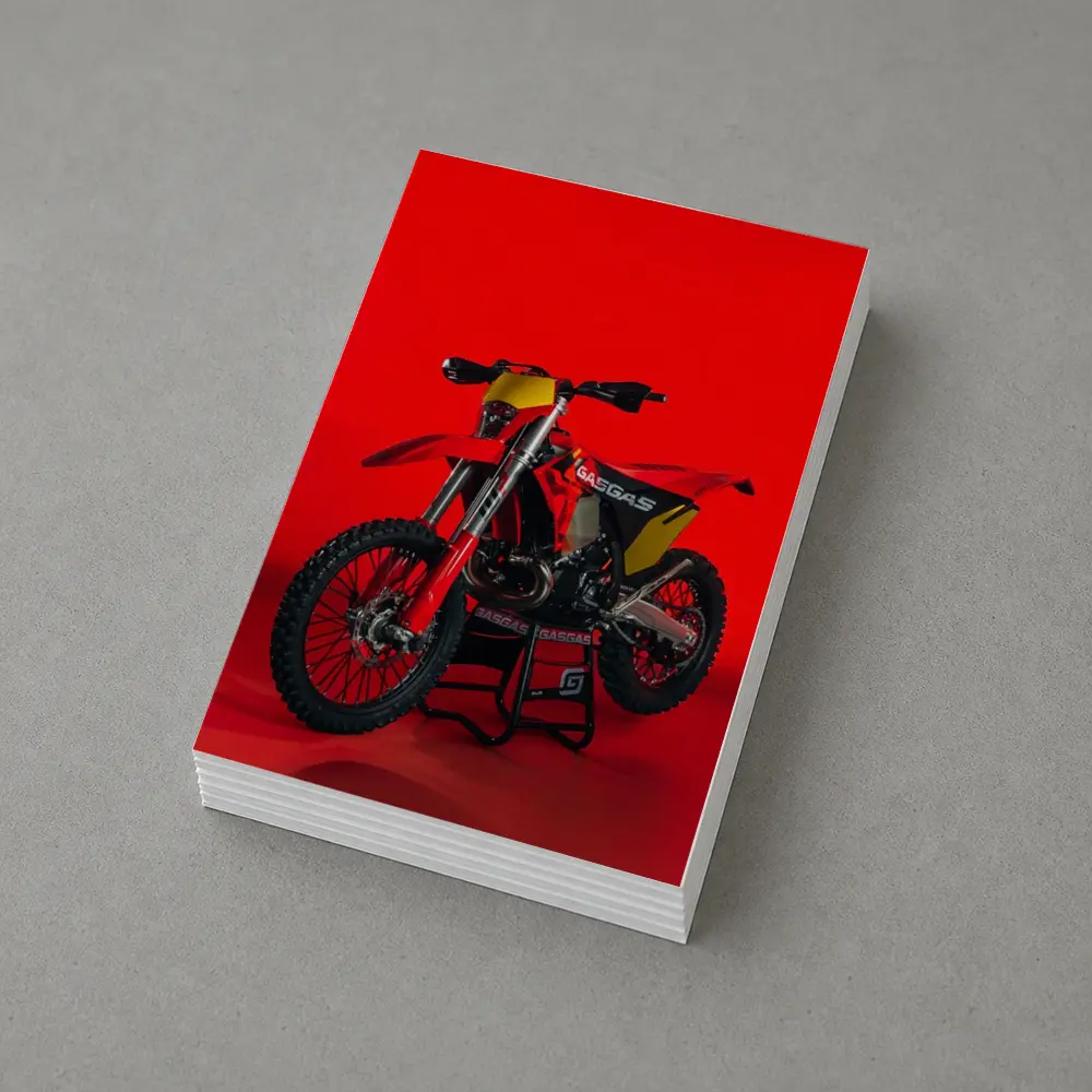 GASGAS Dirt Bike Red Studio Background – Postcards