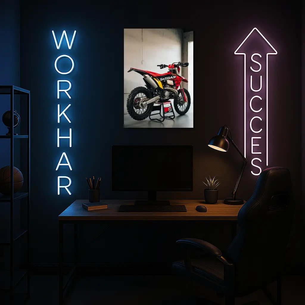 GASGAS Dirt Bike Red Motocross Garage – Wall Art
