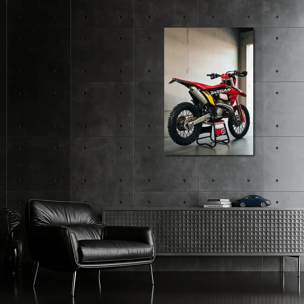 GASGAS Dirt Bike Red Motocross Garage – Wall Art