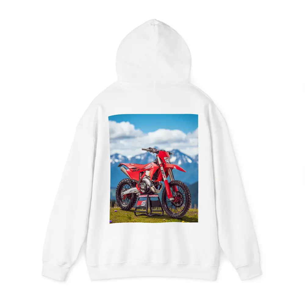 GASGAS Red Dirt Bike Alpine Mountain Backdrop – Hoodies
