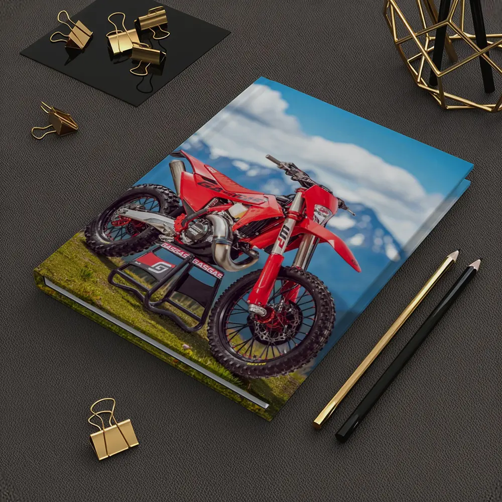 GASGAS Red Dirt Bike Alpine Mountain Backdrop – Notebooks
