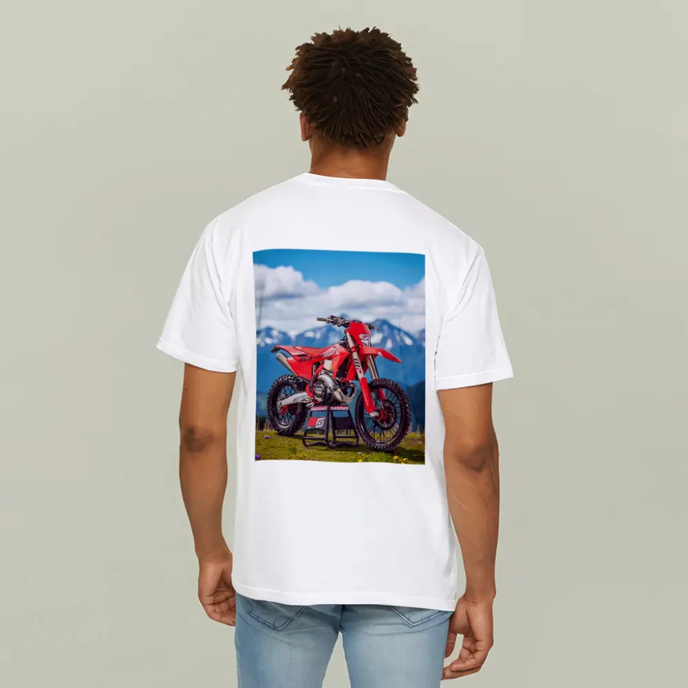 GASGAS Red Dirt Bike Alpine Mountain Backdrop – T-Shirts