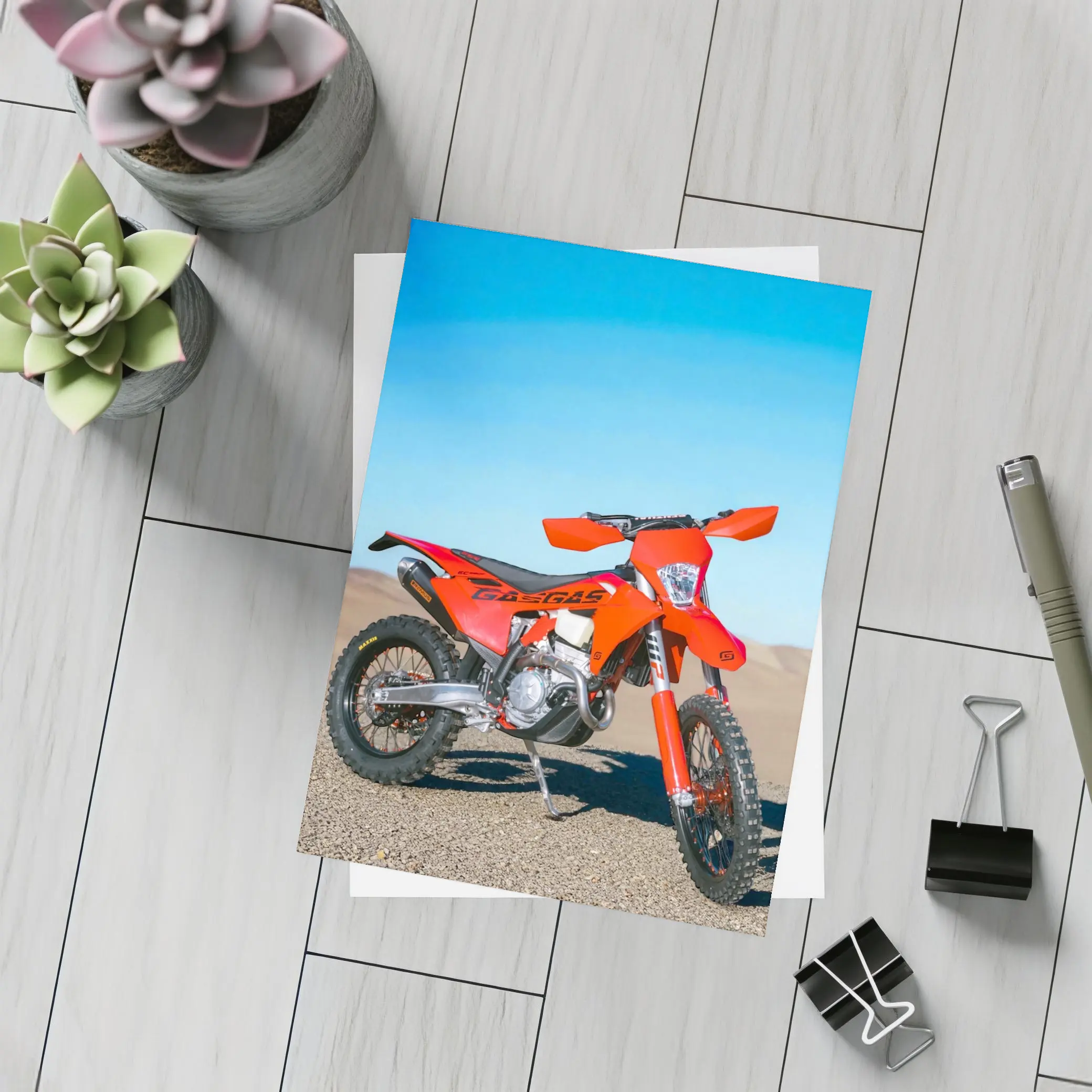 GASGAS Dirt Bike Desert Sandy Terrain – Postcards