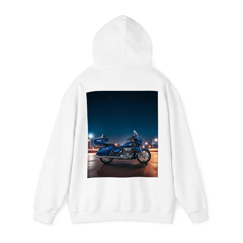 Harley Davidson Touring Motorcycle Blue Night City – Hoodies