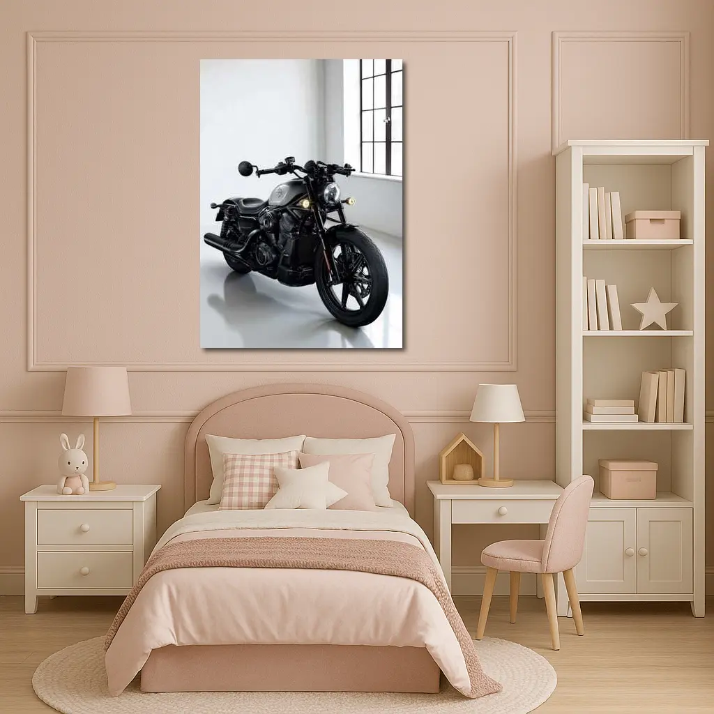 Harley Davidson Nightster Black Motorcycle Studio – Wall Art