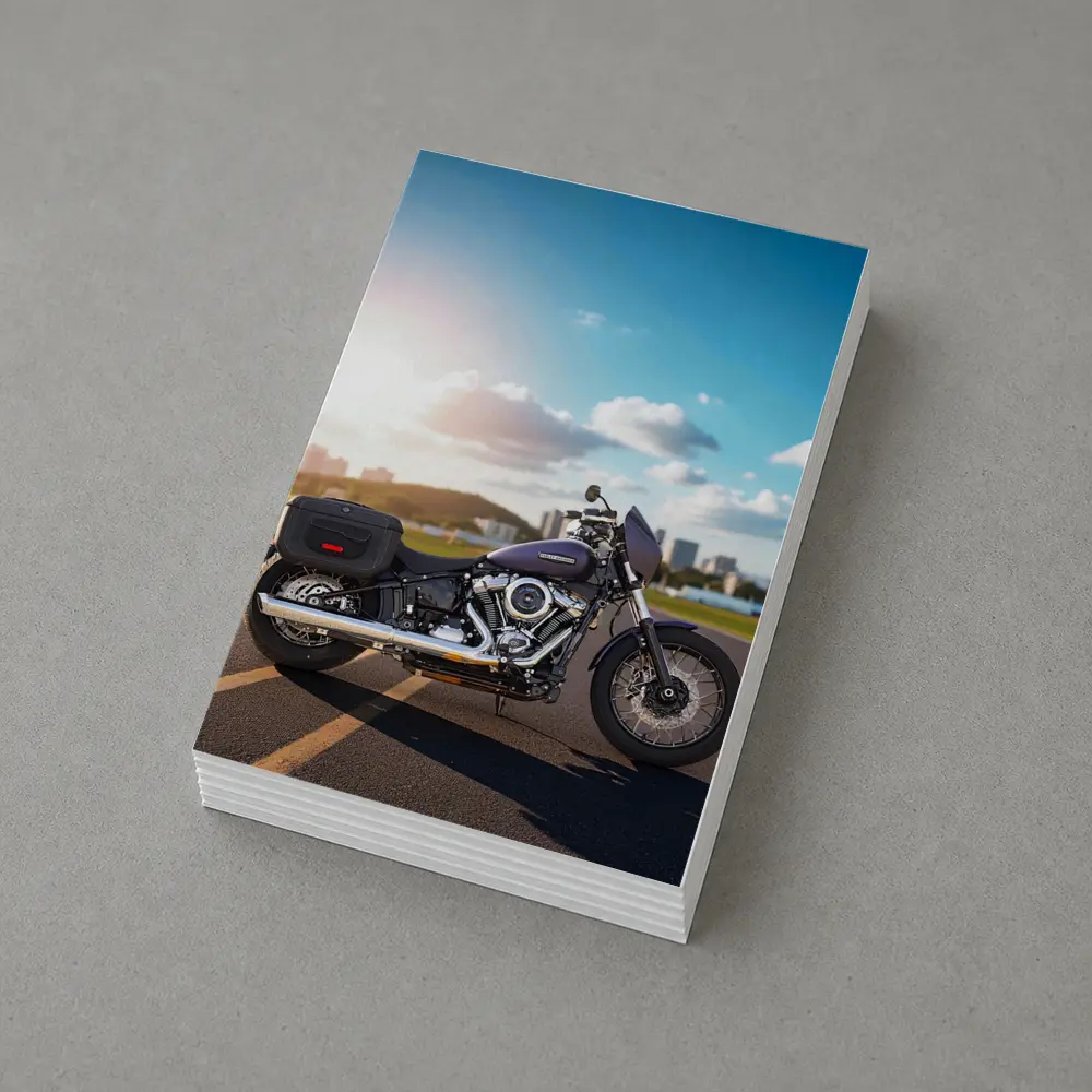 Harley Davidson Cruiser Motorcycle City Skyline – Postcards