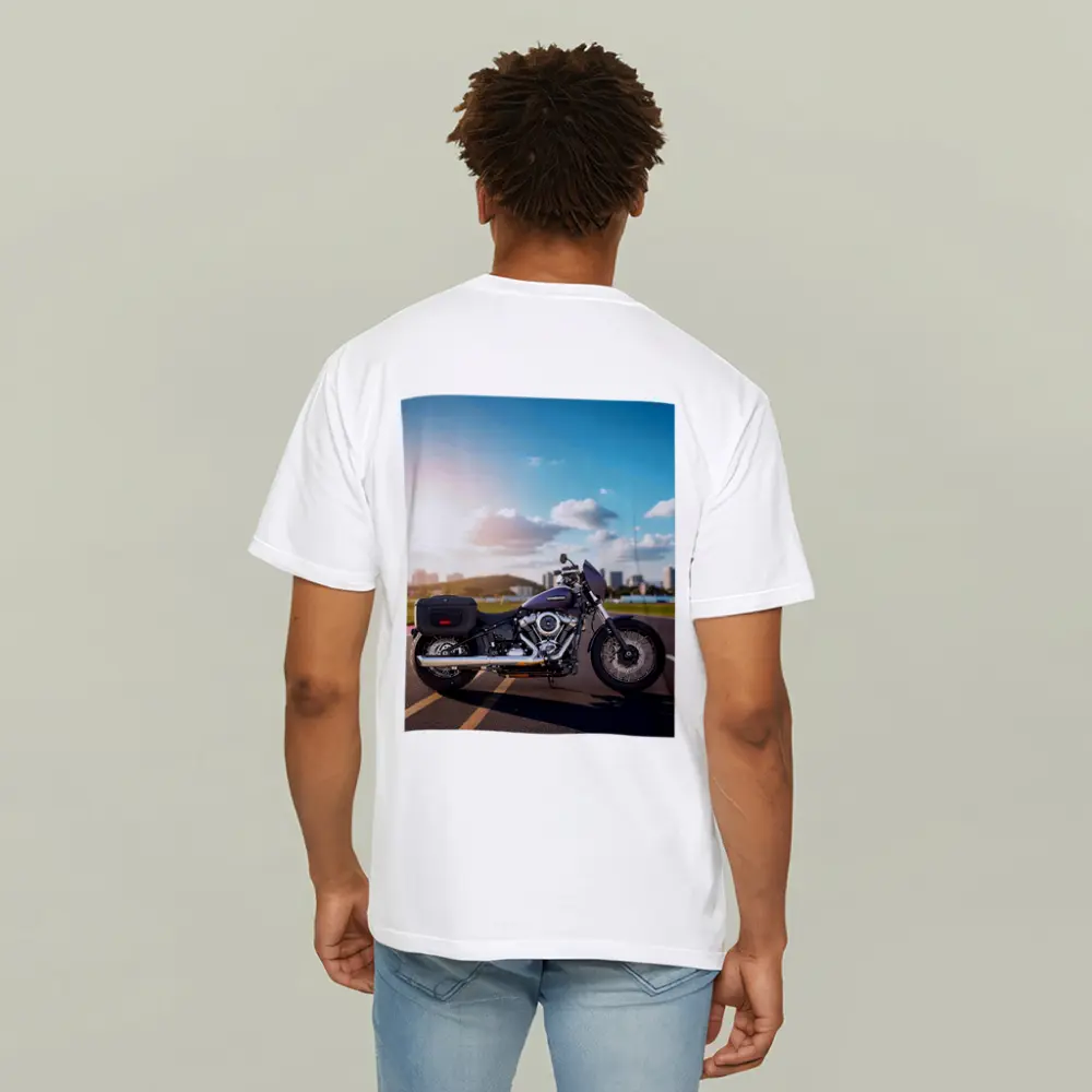 Harley Davidson Cruiser Motorcycle City Skyline – T-Shirts