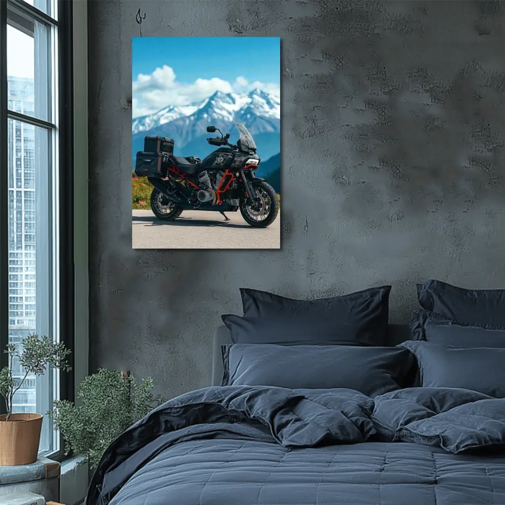 Harley Davidson Adventure Bike Mountain Pass – Wall Art