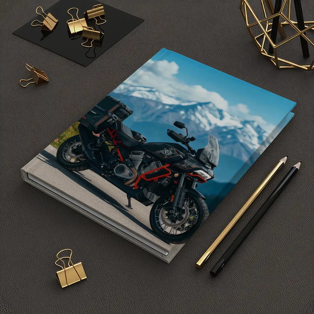 Harley Davidson Adventure Bike Mountain Pass – Notebooks