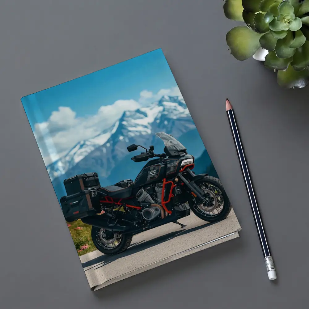 Harley Davidson Adventure Bike Mountain Pass – Notebooks