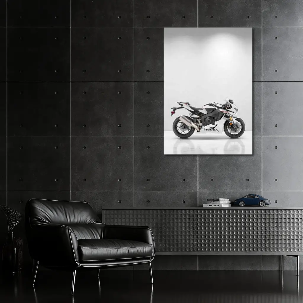Honda CBR Sport Bike White Studio – Wall Art