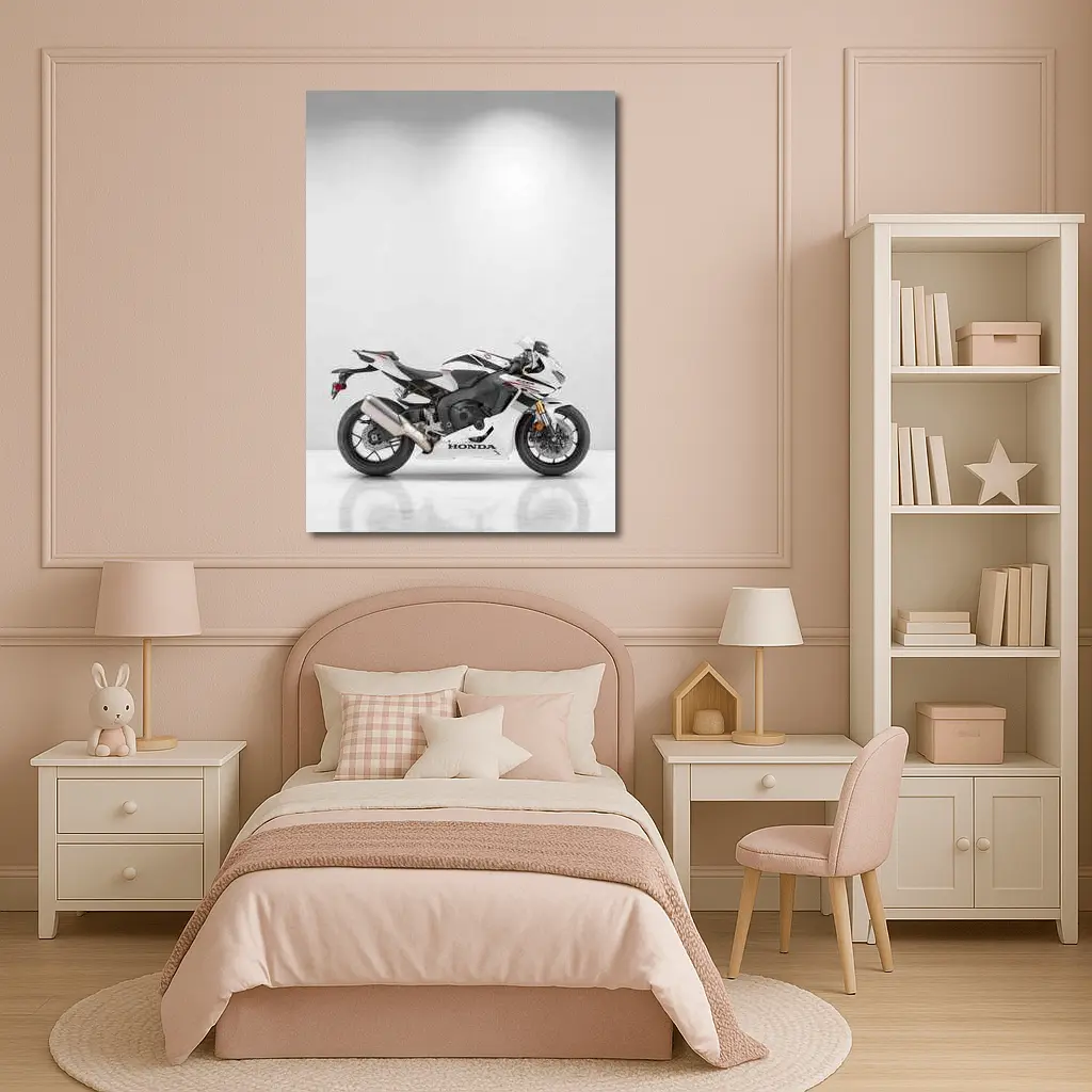 Honda CBR Sport Bike White Studio – Wall Art