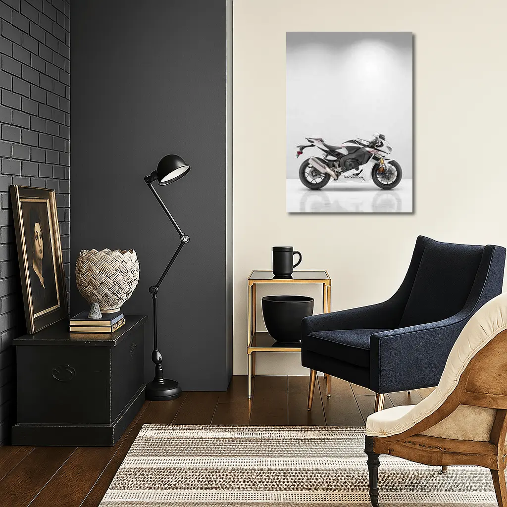 Honda CBR Sport Bike White Studio – Wall Art