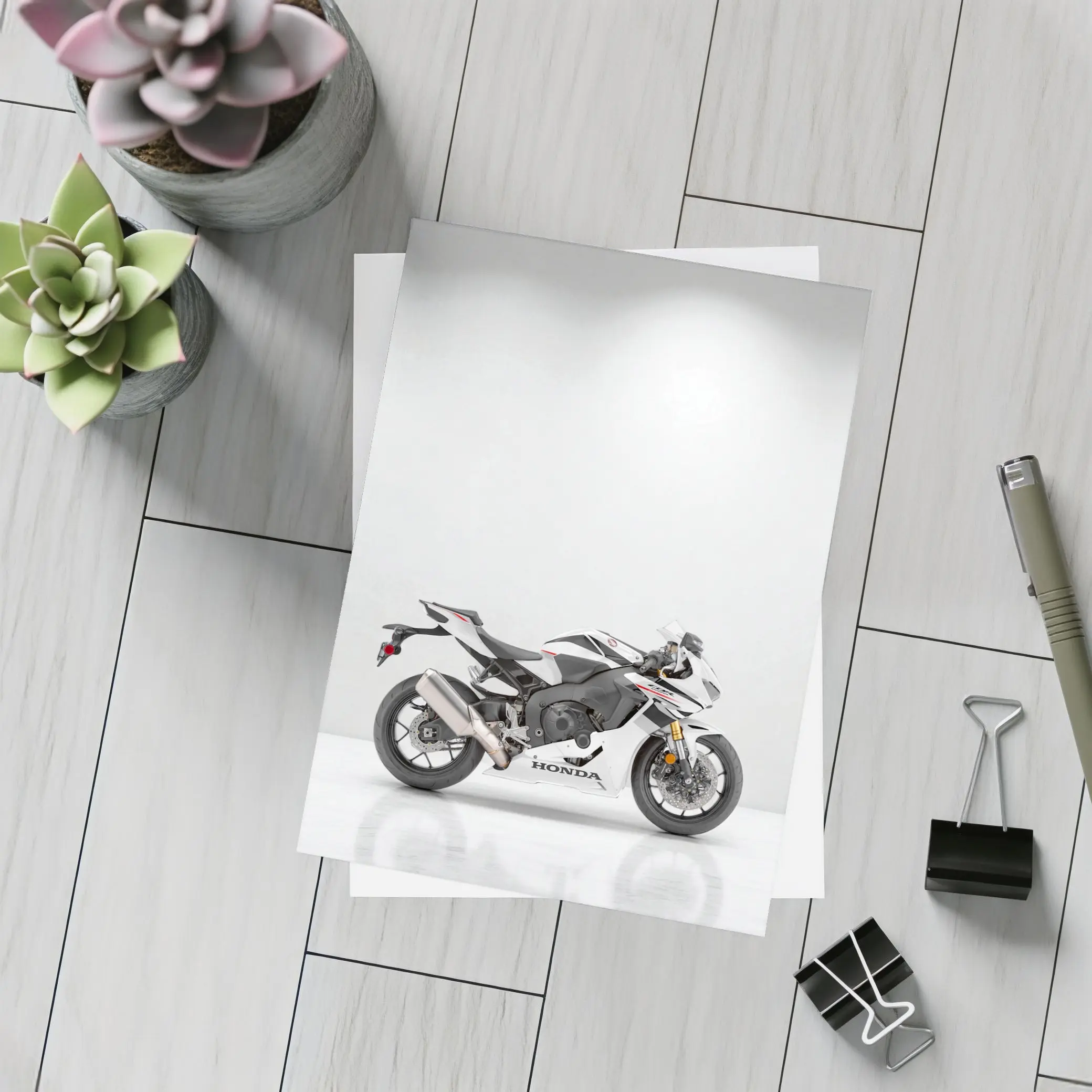 Honda CBR Sport Bike White Studio – Postcards