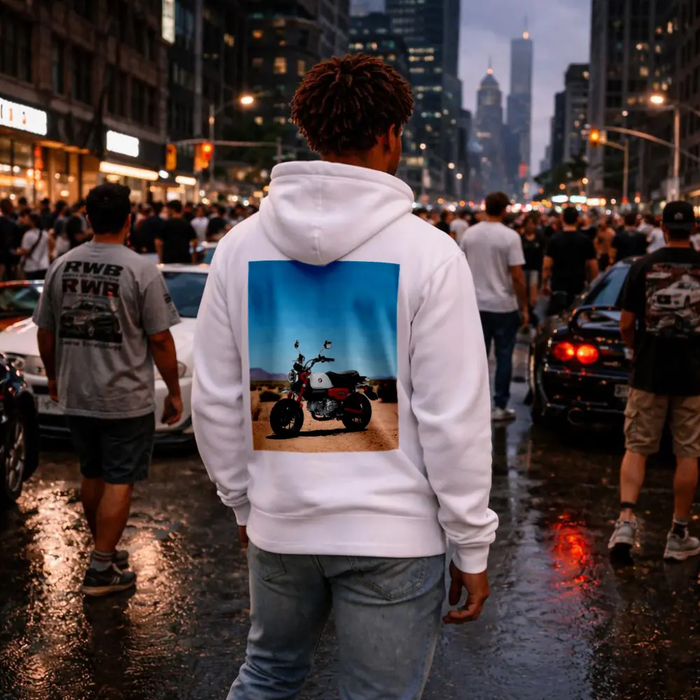 Honda Monkey Bike Desert Landscape – Hoodies