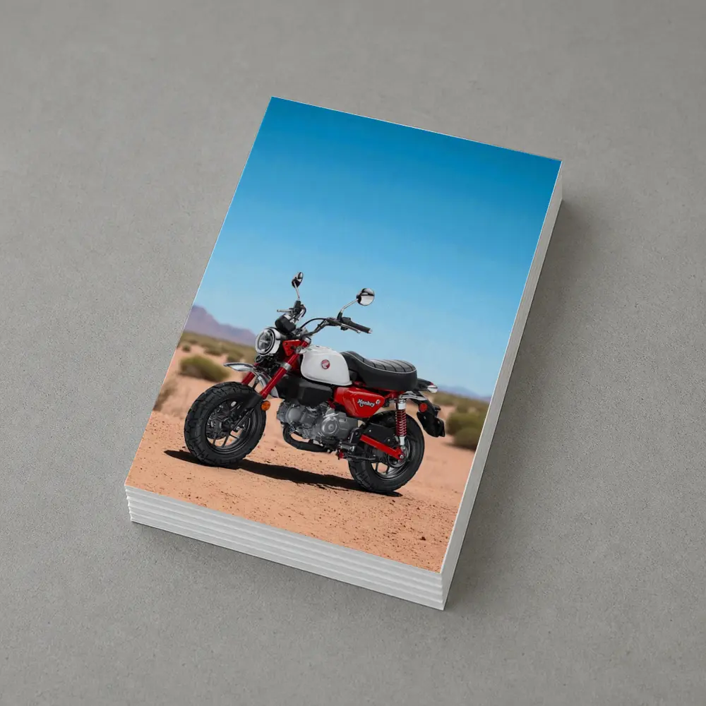 Honda Monkey Bike Desert Landscape – Postcards
